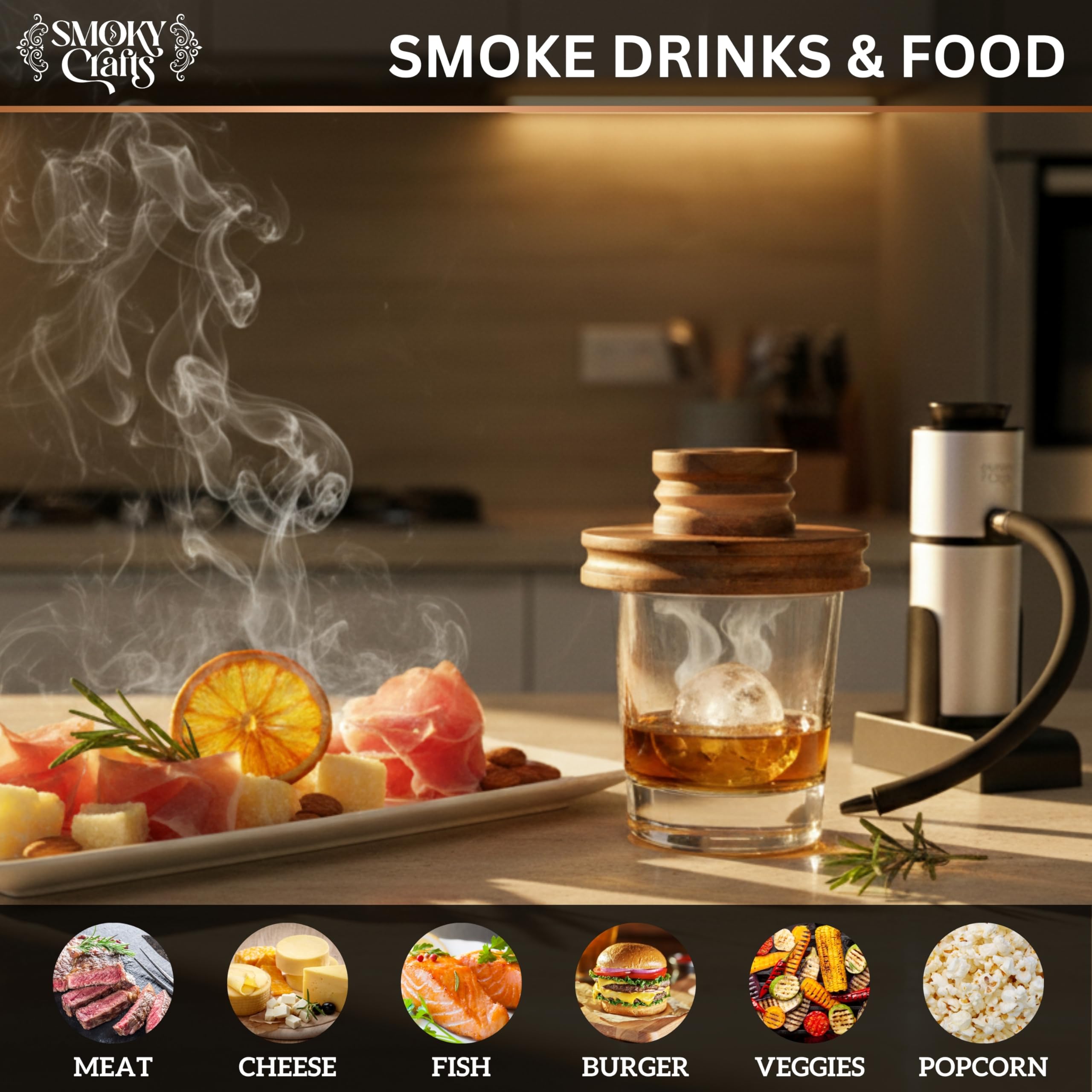 Smoky Crafts emballage cadeau élégant, idéal comme présent pour amateurs de whisky