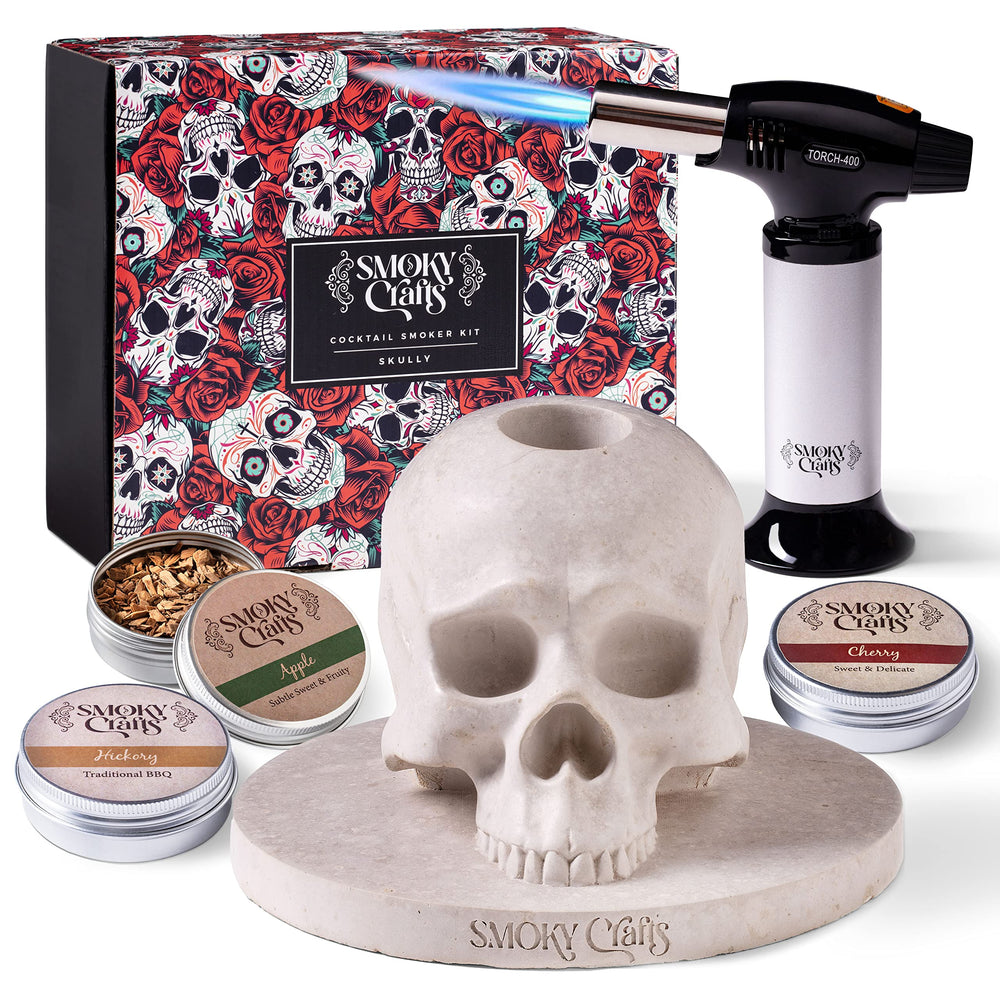 Smoky Crafts fumoir crâne vu de face montrant design unique et praticité