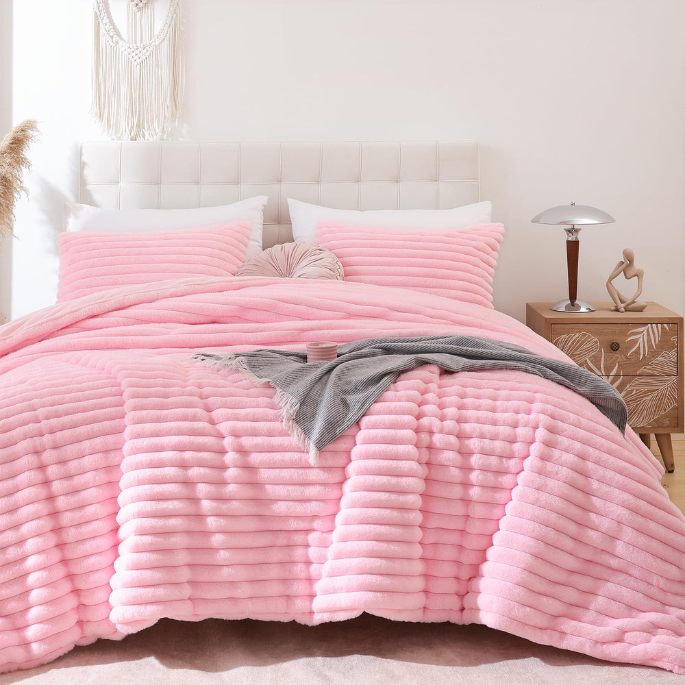 Smoofy couette face avant rose montrant design et finition, apporte chaleur décorative