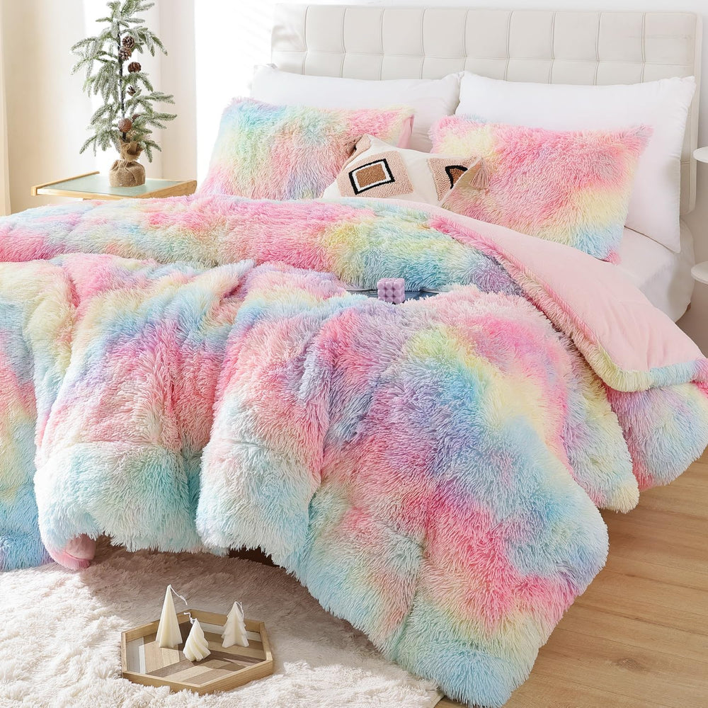 Smoofy couette face entière montrant couleurs arc‑en‑ciel et confort visuel