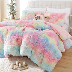 Smoofy couette face entière montrant couleurs arc‑en‑ciel et confort visuel
