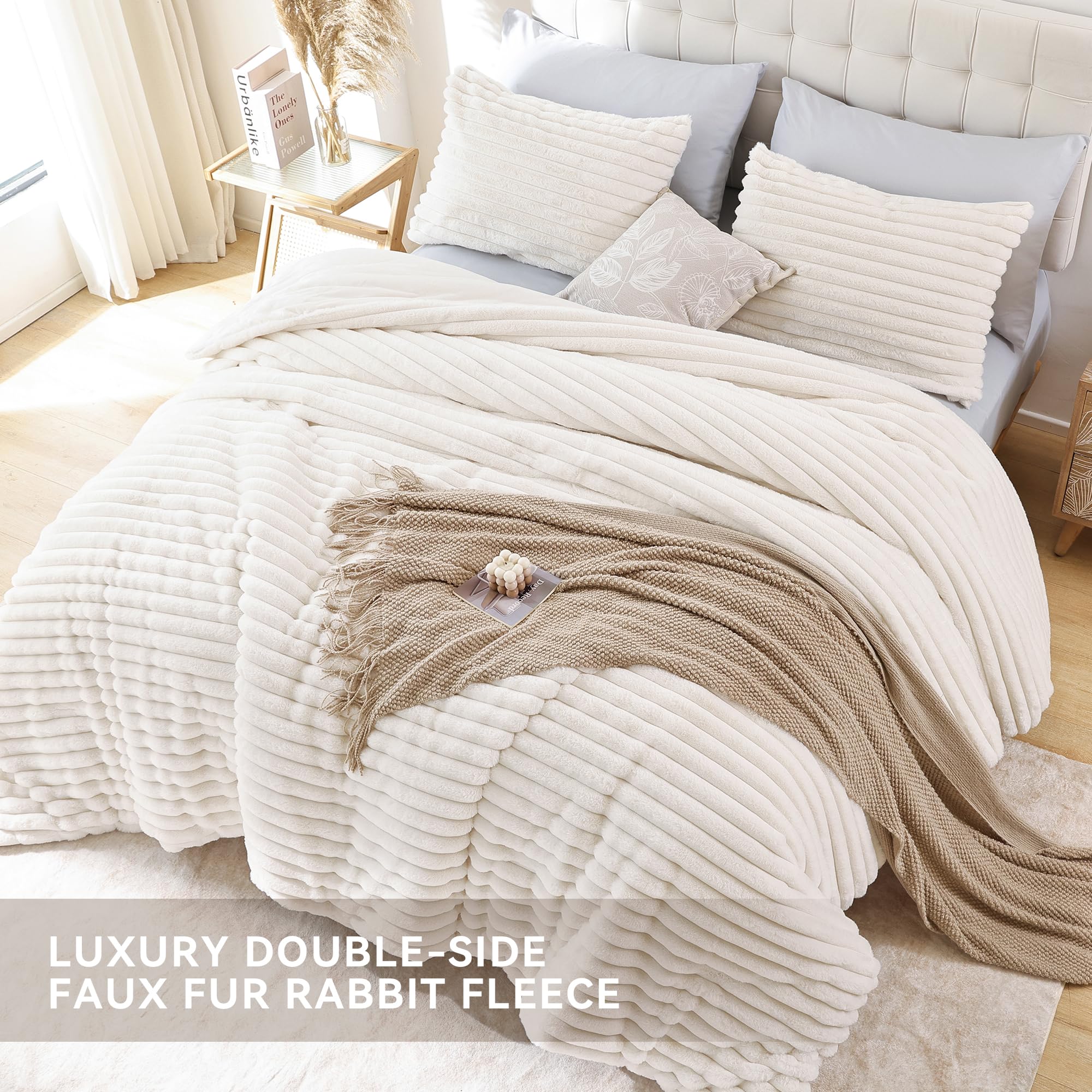 Smoofy couette disposée sur lit style décor moderne avec ambiance cosy