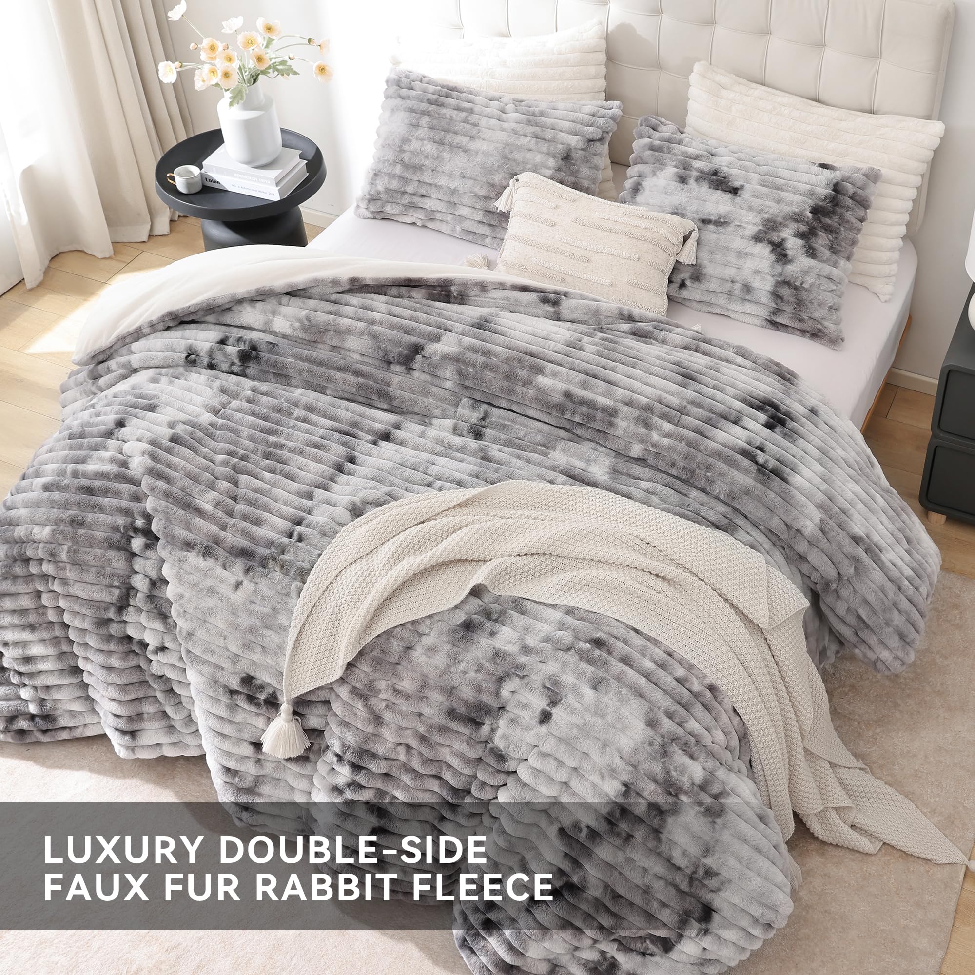 Smoofy couette sur lit en scène lifestyle pour chambre moderne et cosy