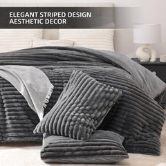 Smoofy détail flanelle 3D montrant texture rayée pour élégance et isolation