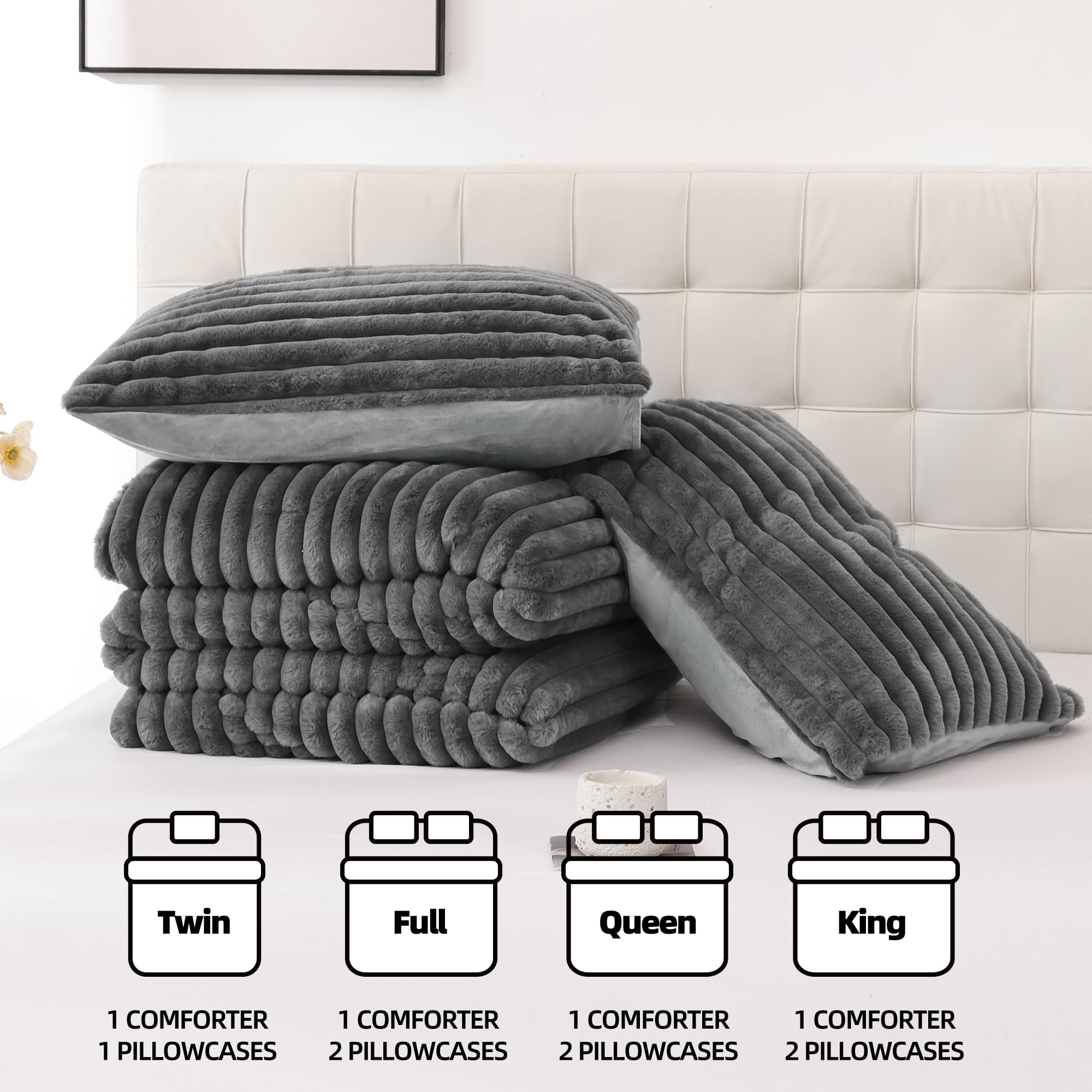 Smoofy comparatif taille couette à côté d'un oreiller pour évaluer dimensions réelles