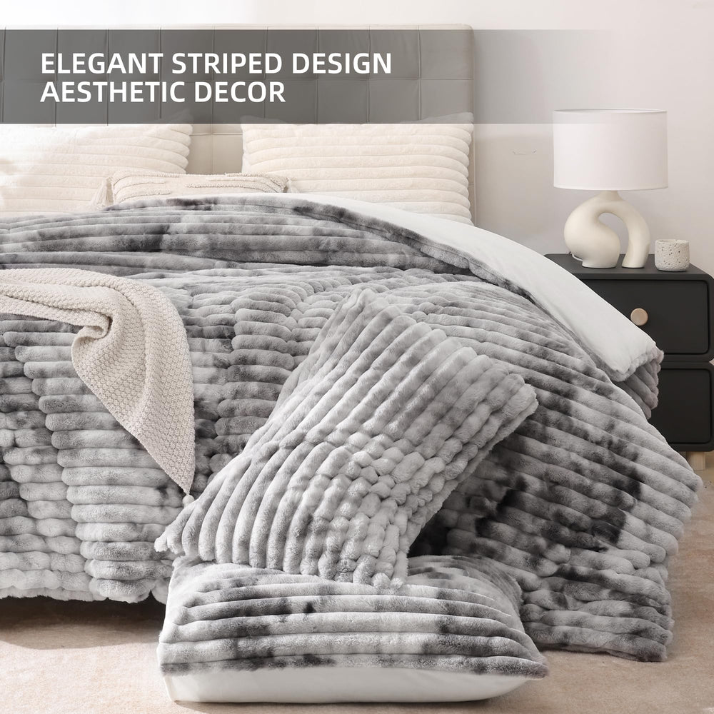 Smoofy gros plan flanelle rayée 3D apportant texture et rétention thermique