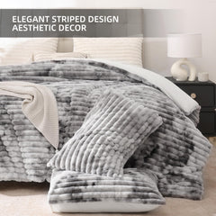 Smoofy gros plan flanelle rayée 3D apportant texture et rétention thermique