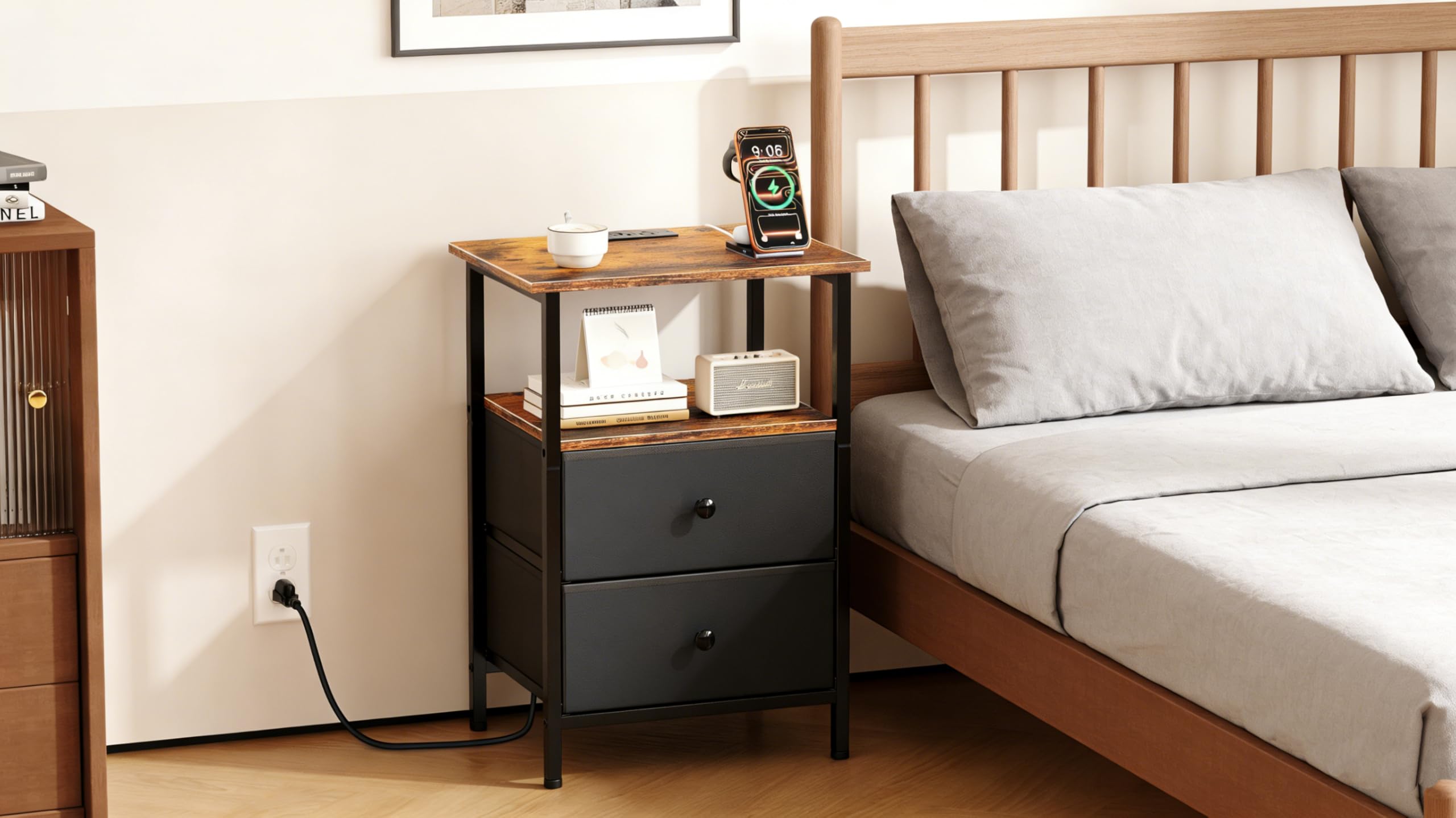 Smoproper en chambre moderne valorisant esthétique et fonctionnalité