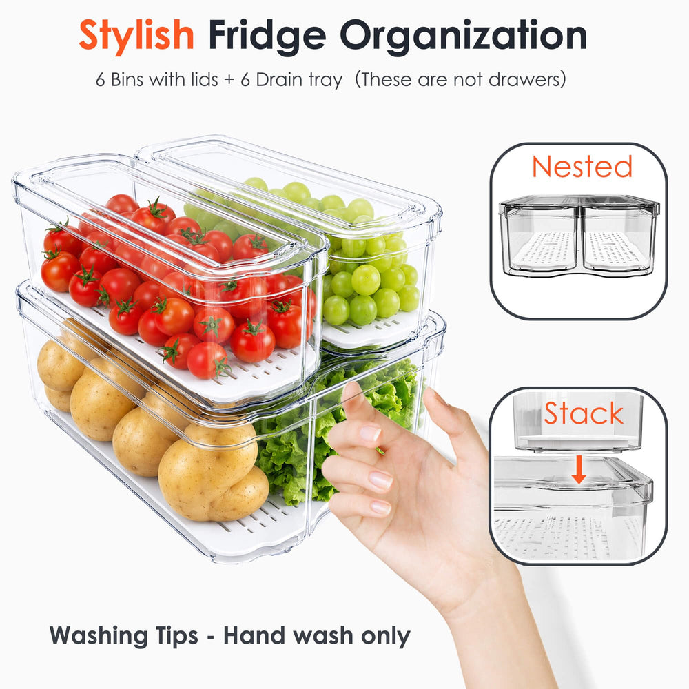 SMRCAD boîtes organisant réfrigérateur dans une cuisine moderne