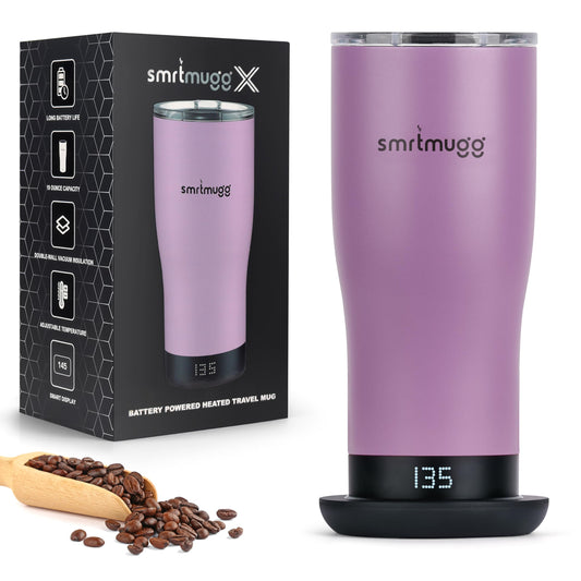 SmrtMugg tasse face avant montrant design élégant et maintien de chaleur