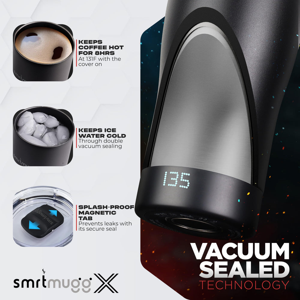 SmrtMugg X main tenant le mug illustrant confort de prise et usage quotidien