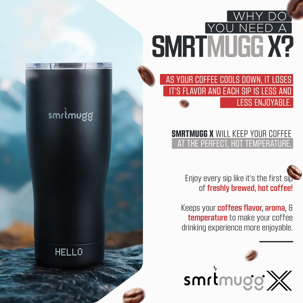 SmrtMugg X gros plan sur finition et matériaux indiquant durabilité et design