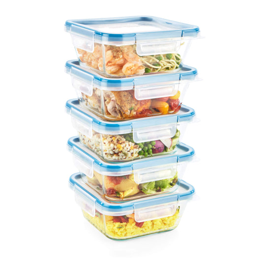 Snapware contenant verre face avant montrant finition durable et stockage sûr