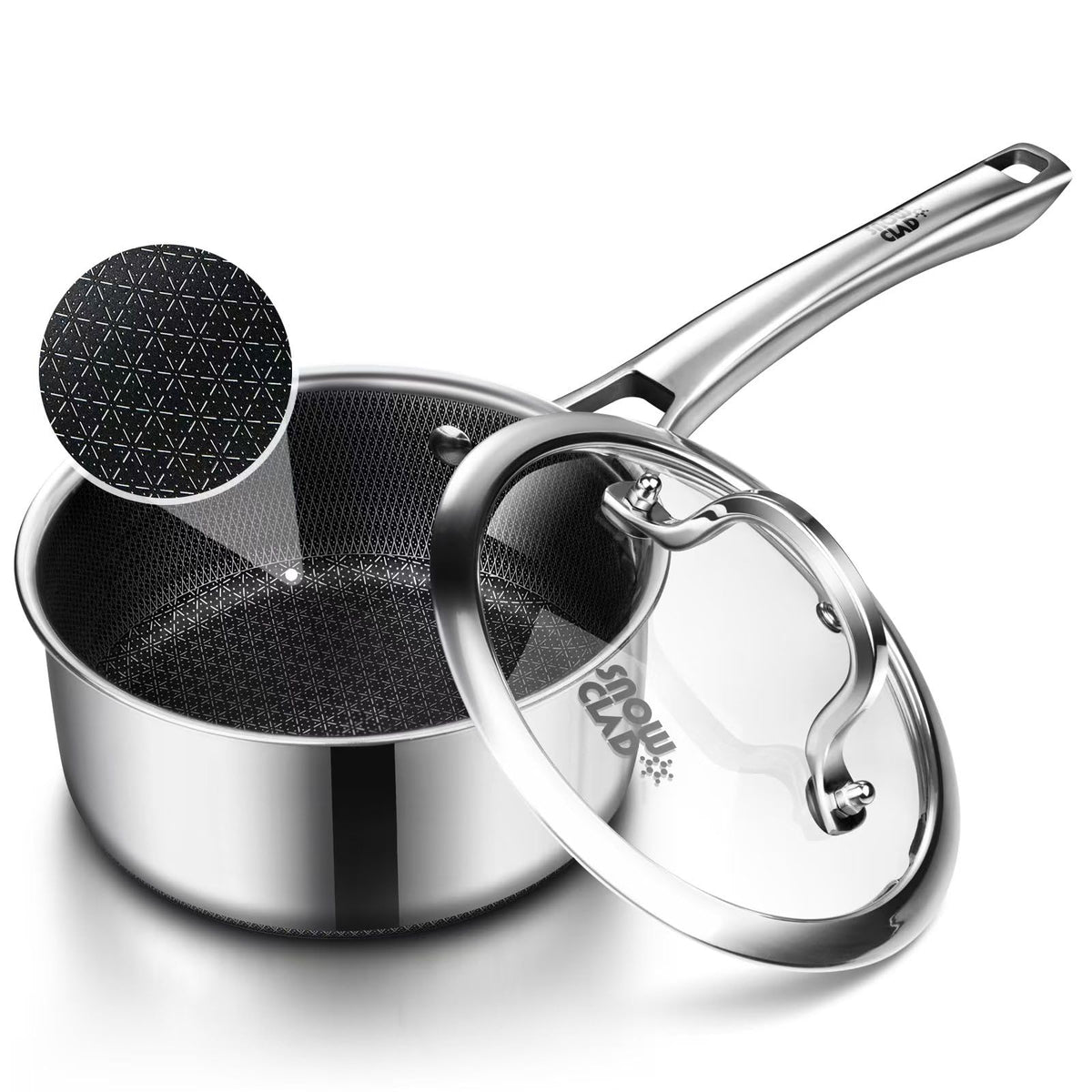 SNOWCLAD casserole face avant montrant design durable et gain de place
