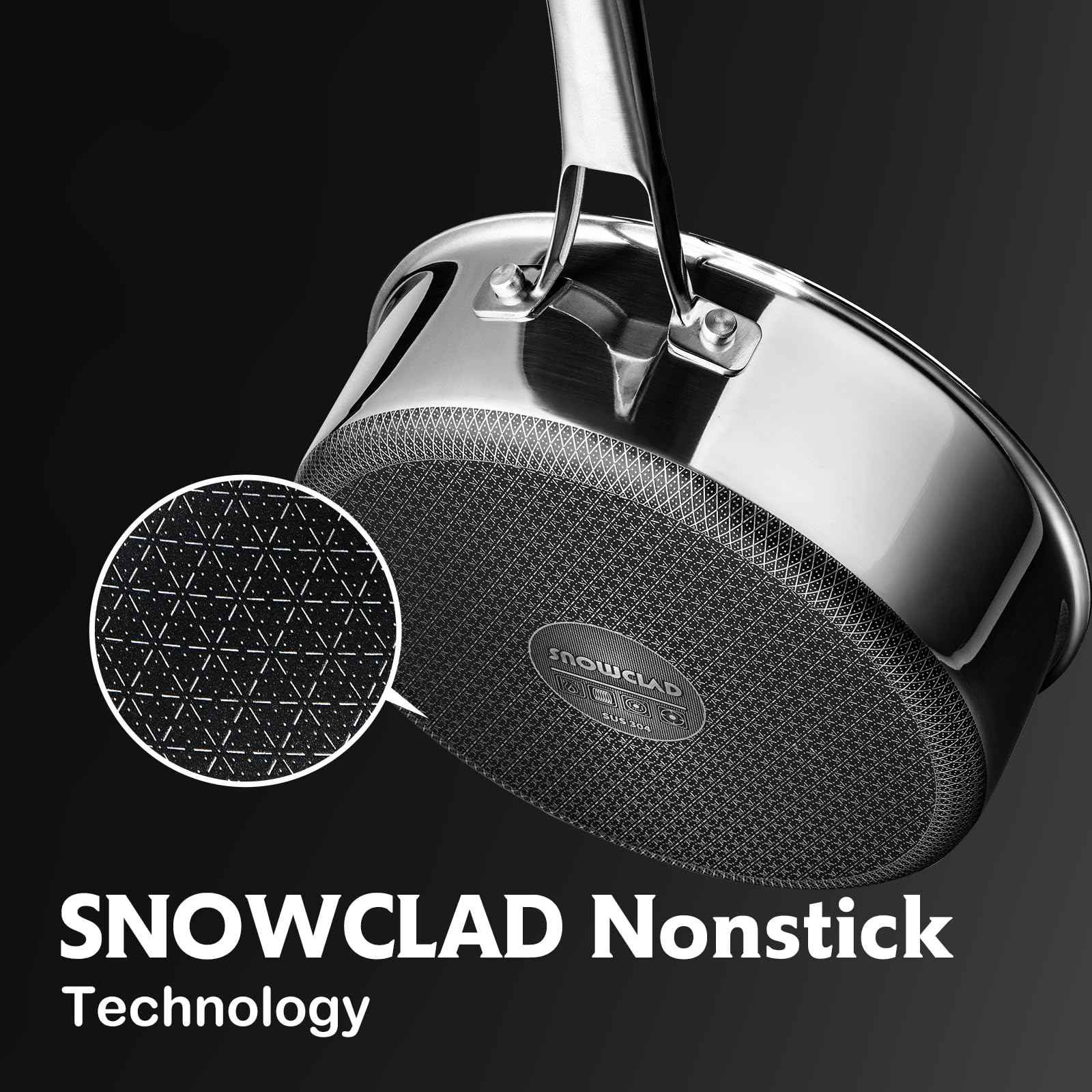 SNOWCLAD détail couvercle et poignée pour prise en main sûre et stable