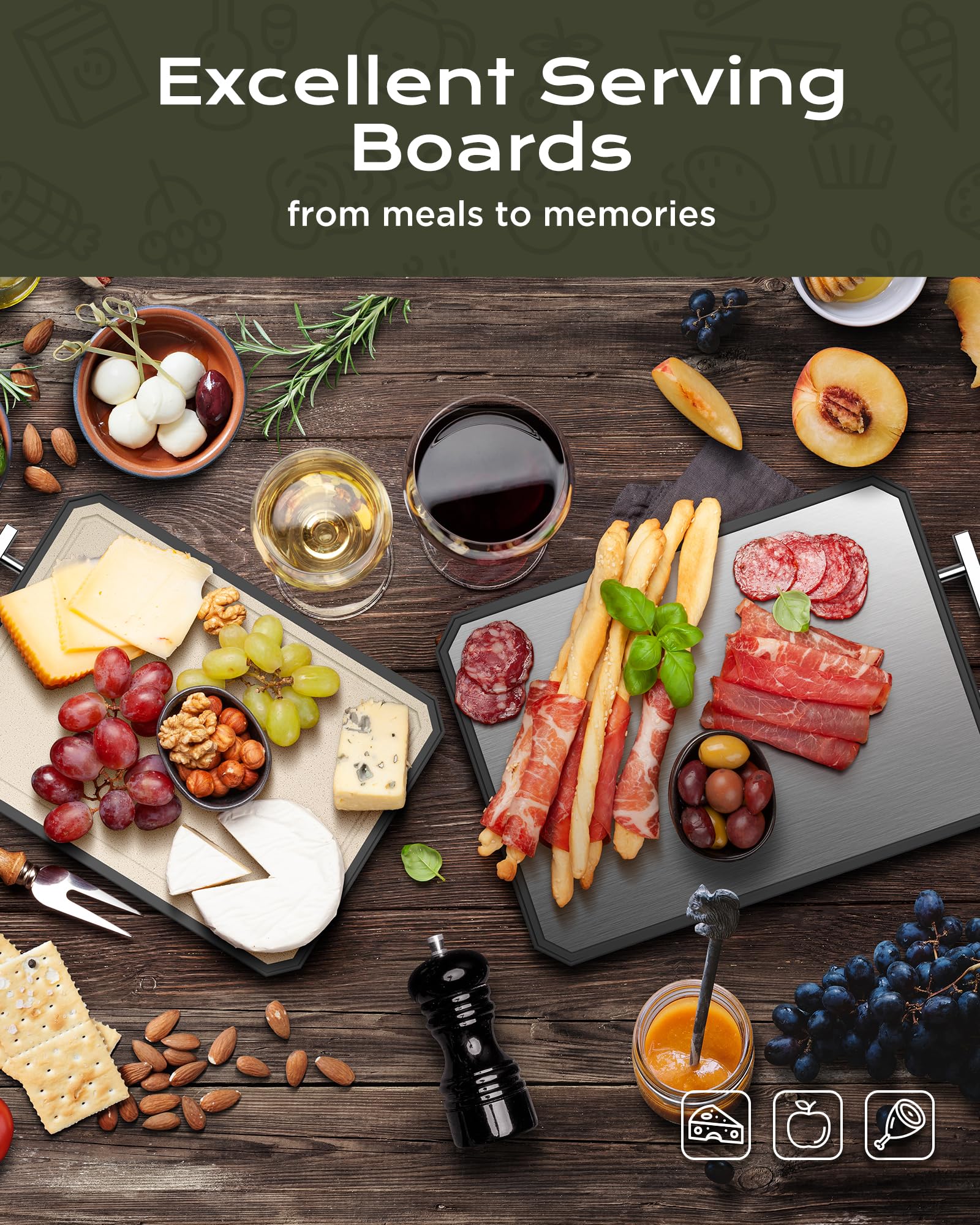 SNOWCLAD planche avec gorge pour récupérer jus et garder plan de travail propre
