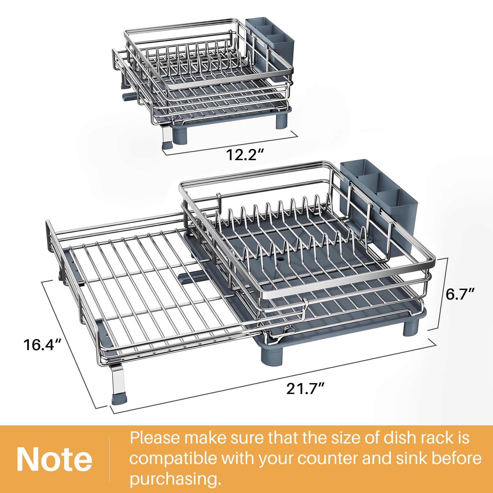 SNTD rack installé au-dessus de l'évier montrant utilisation pratique quotidienne