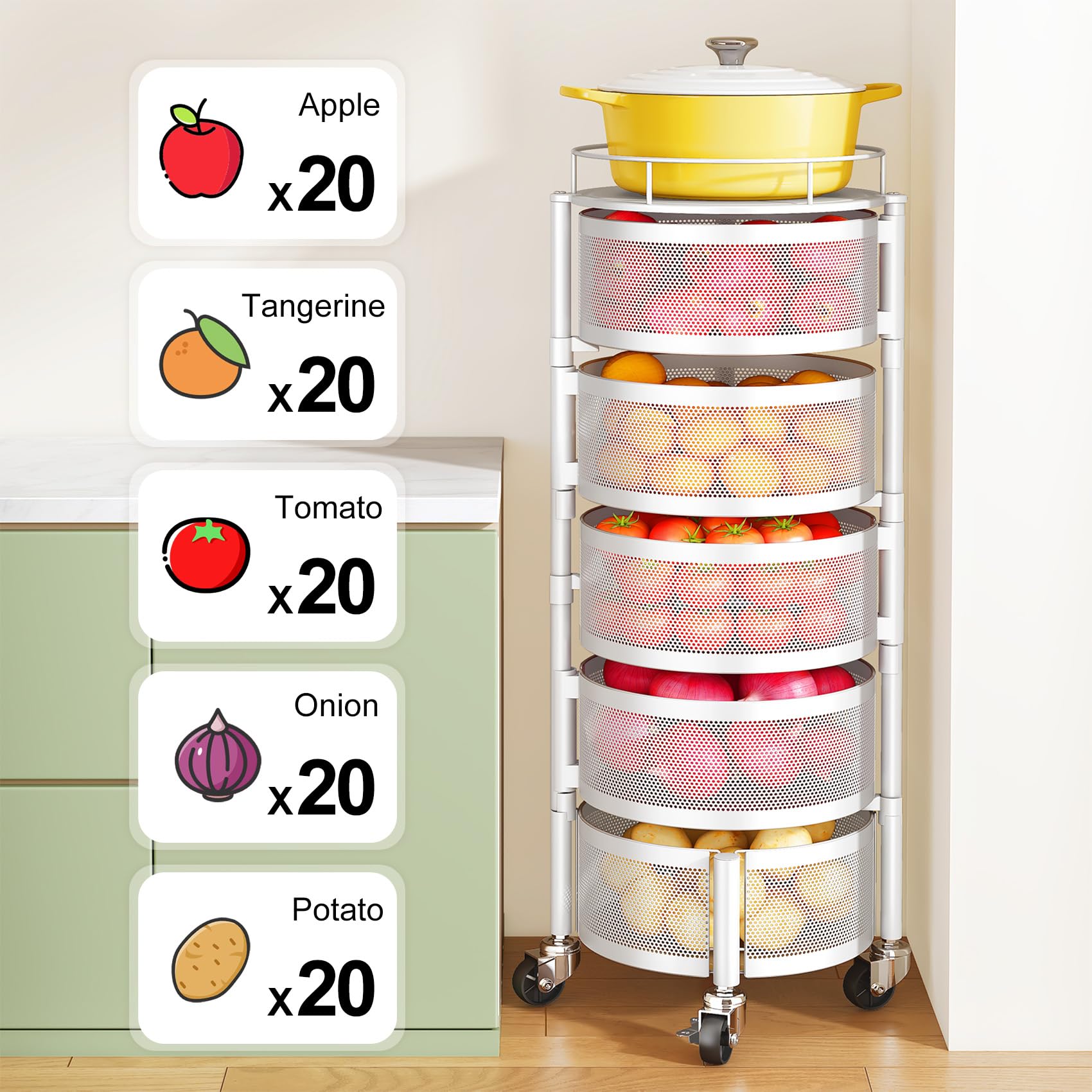 SNTD panier rempli de fruits illustrant capacité et organisation
