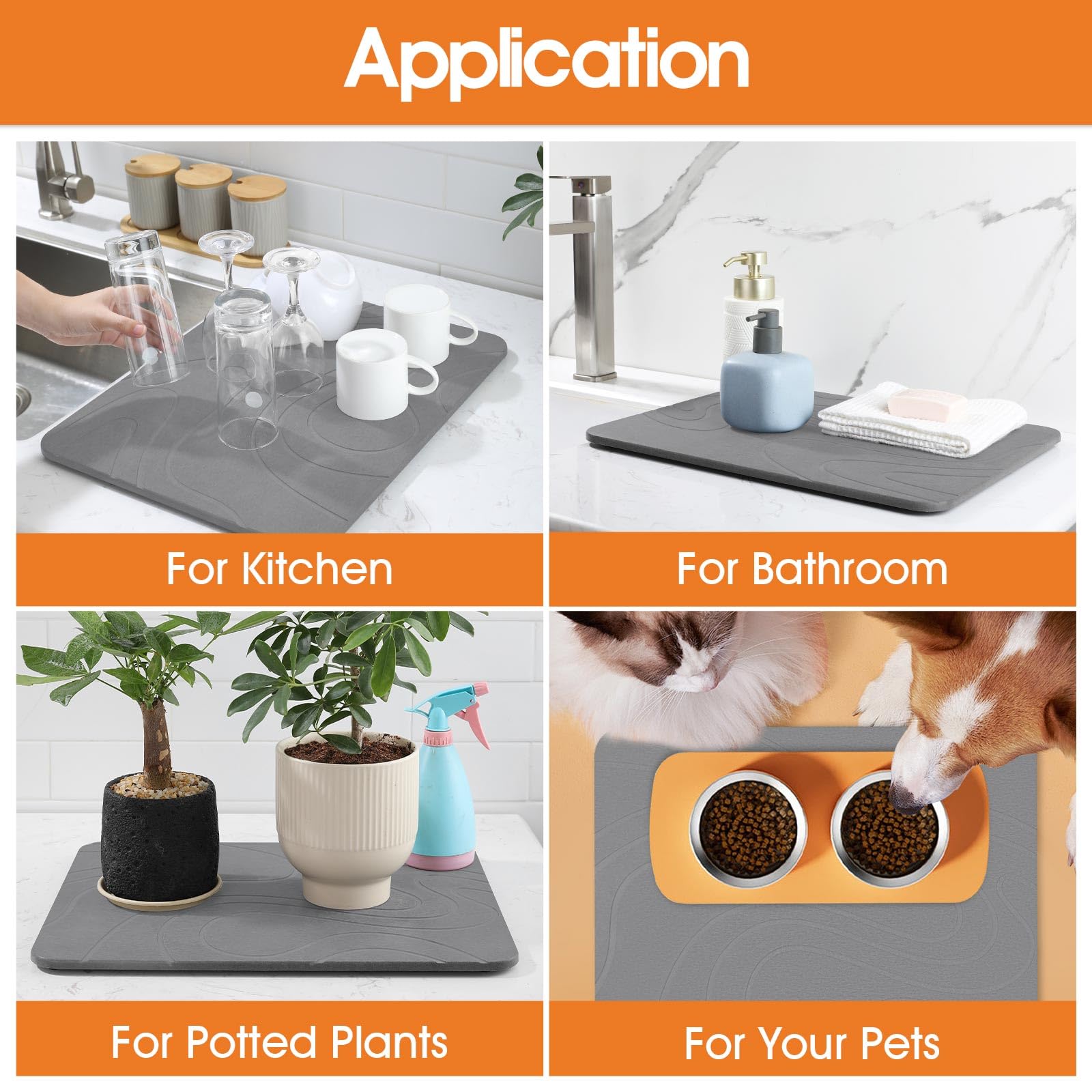 snuggery tapis posé en cuisine garde plan de travail propre et sec