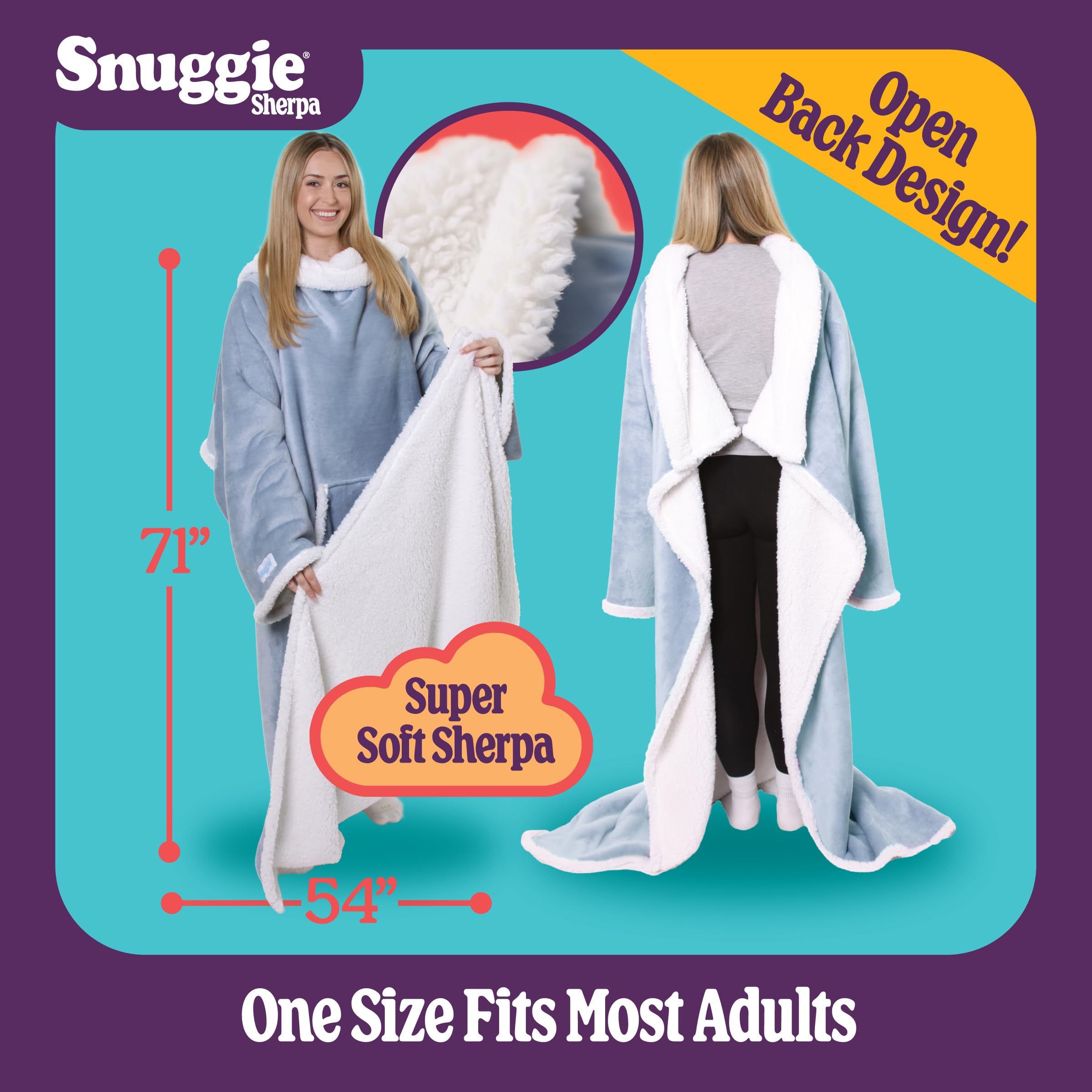 Snuggie détail manches et ourlet garantissant durabilité et aisance