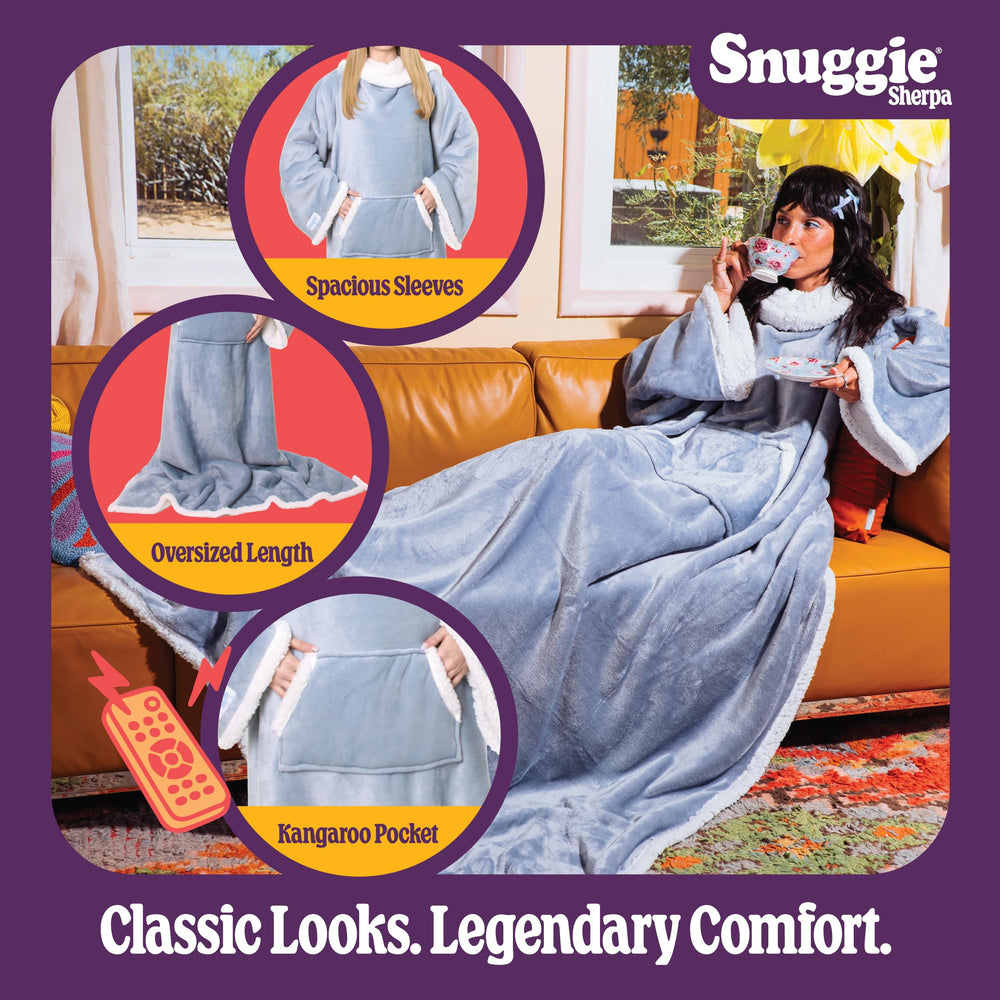 Snuggie gros plan doublure sherpa offrant chaleur et douceur