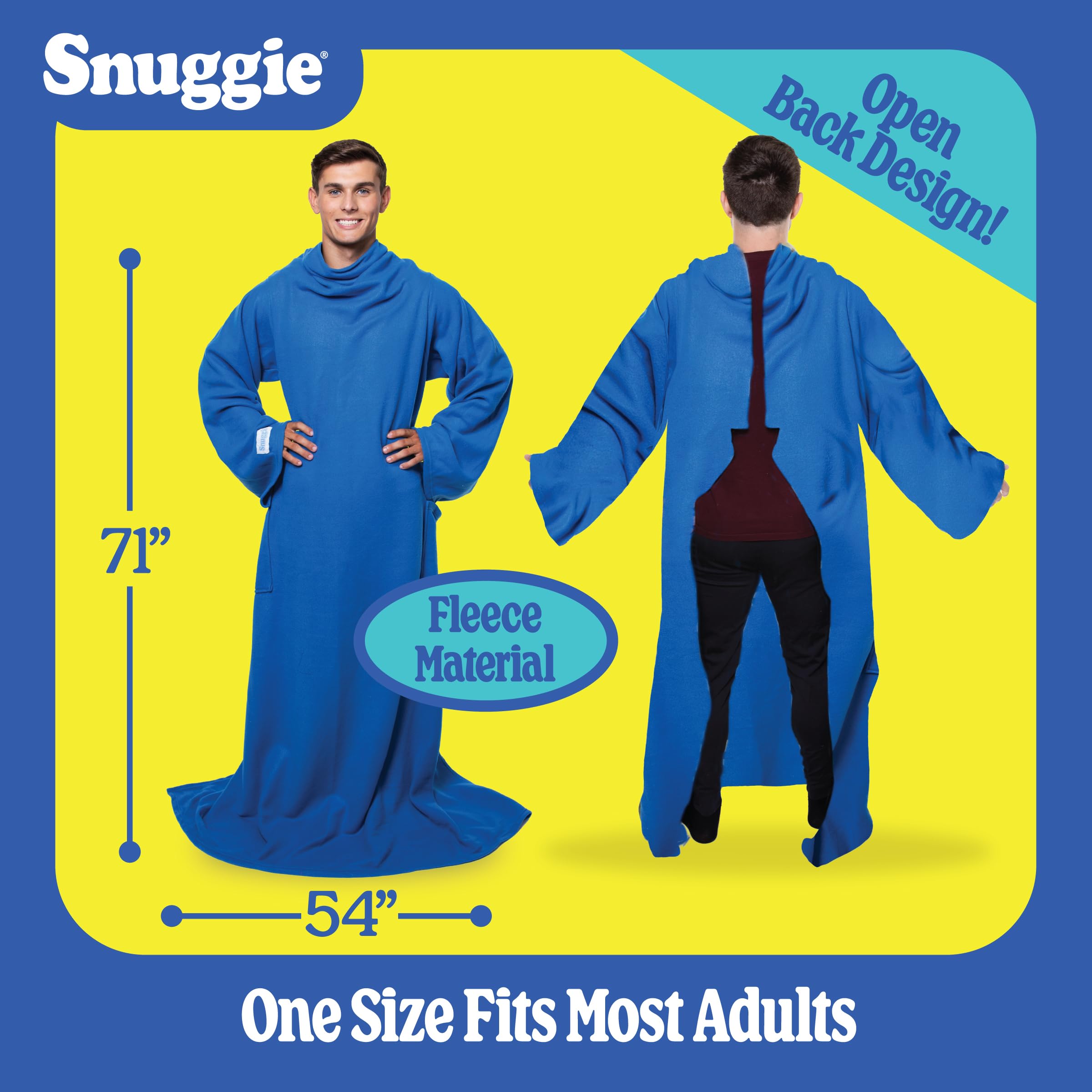 Comparaison taille Snuggie versus chaise, Snuggie couvre bien le corps
