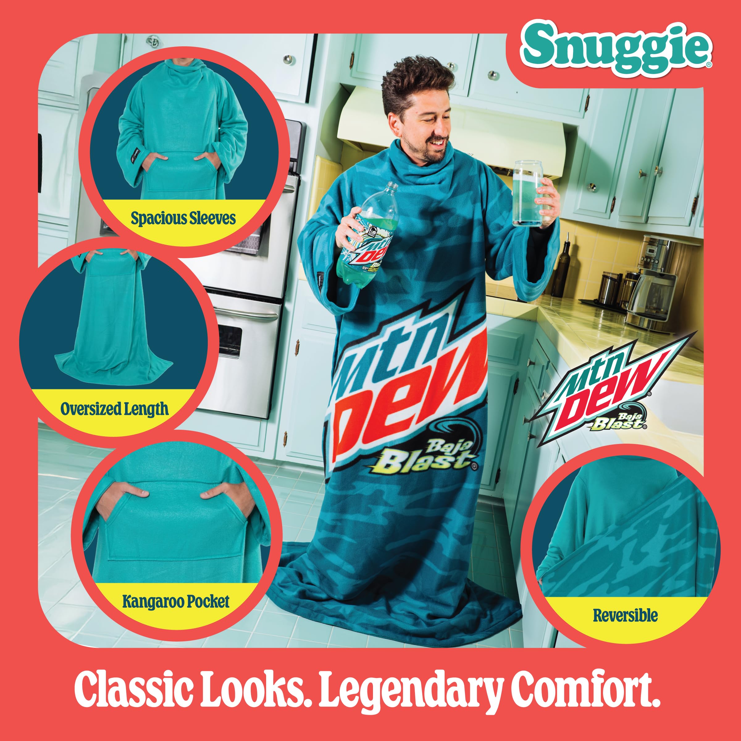 Snuggie détail manche polaire doux Snuggie pour confort tactile