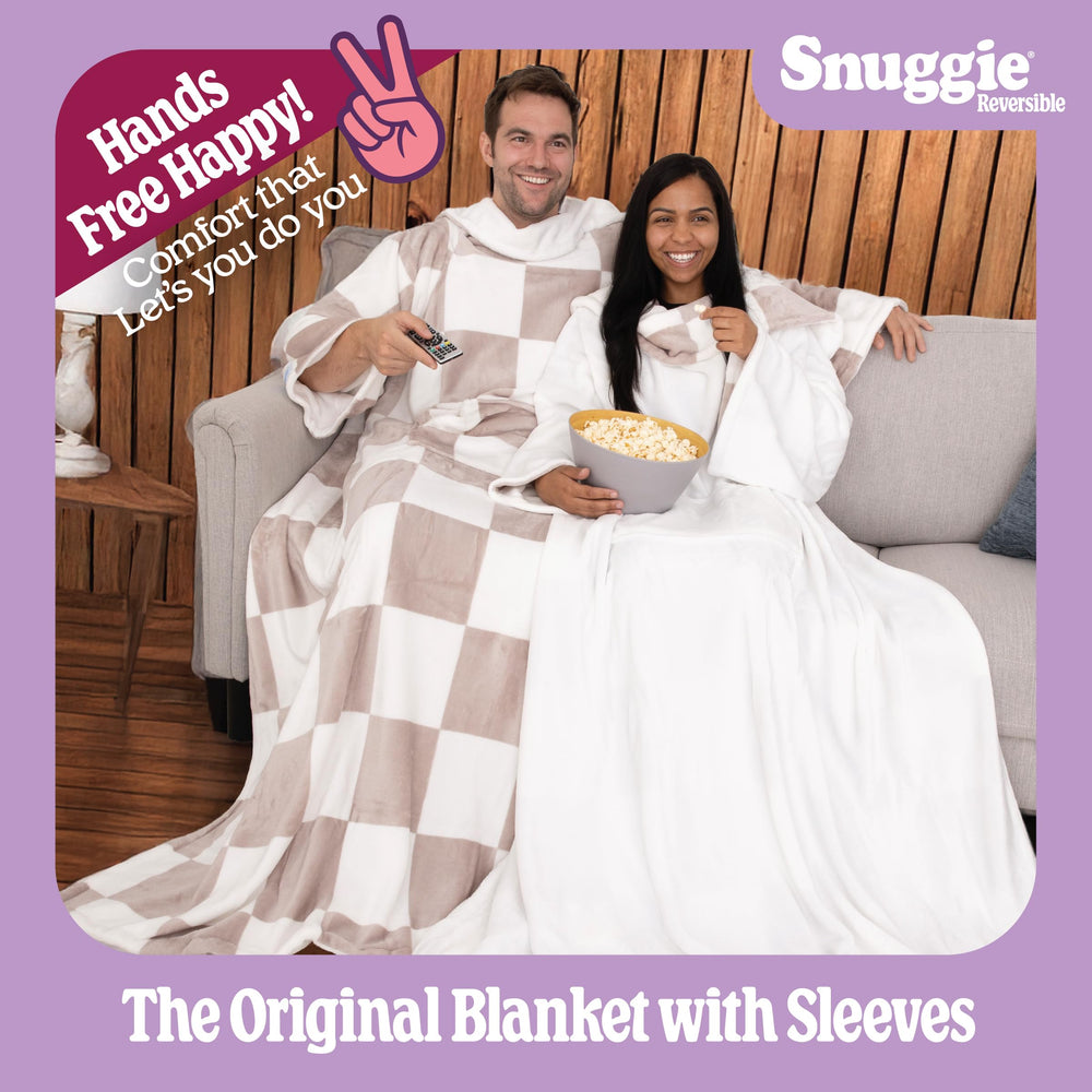 Snuggie poche contenant téléphone et collation pour praticité