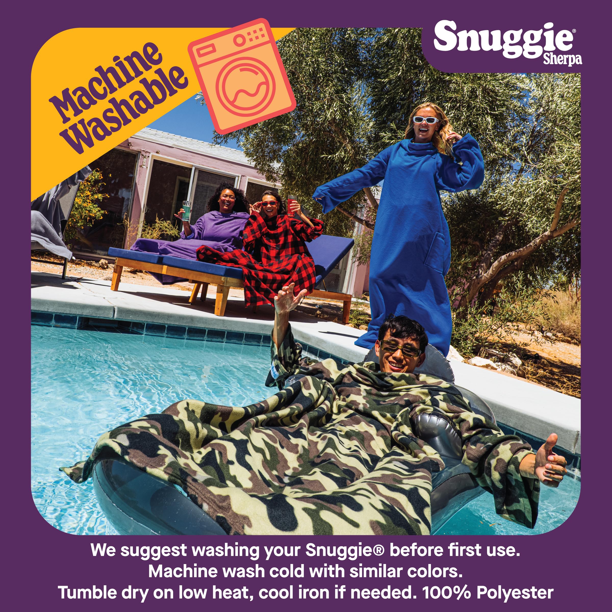 Snuggie en terrasse automne démontrant isolation pratique dehors