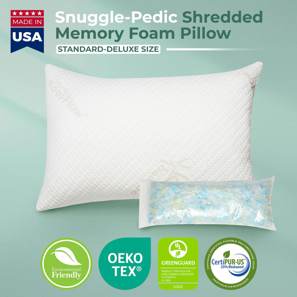 Snuggle-Pedic comparaison d'échelle montrant dimensions et ergonomie