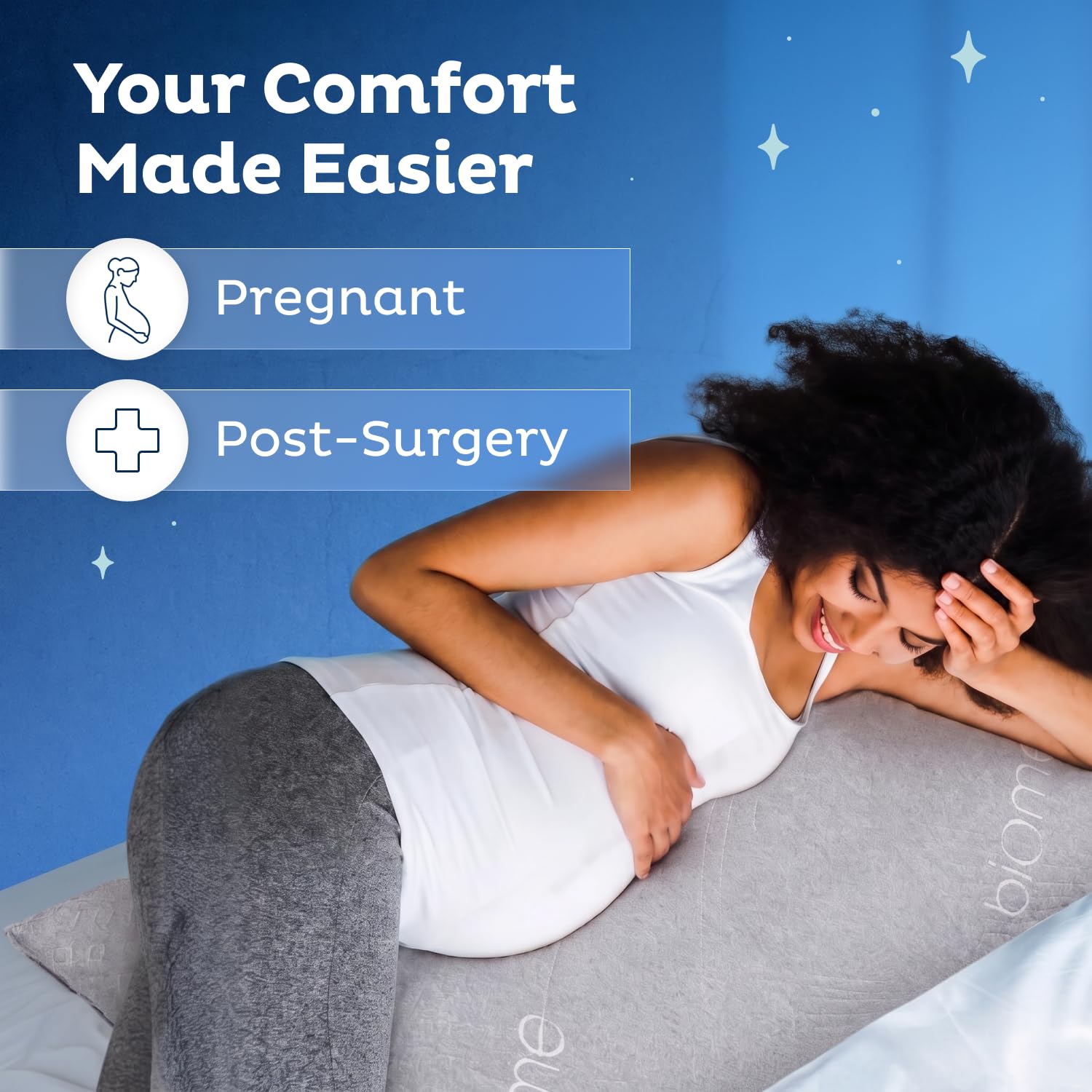 Snuggle-Pedic étiquette montrant fabrication américaine et propriétés hypoallergéniques