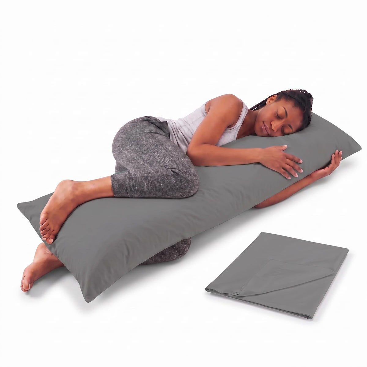 Snuggle-Pedic face avant du coussin montrant la forme enveloppante et confort