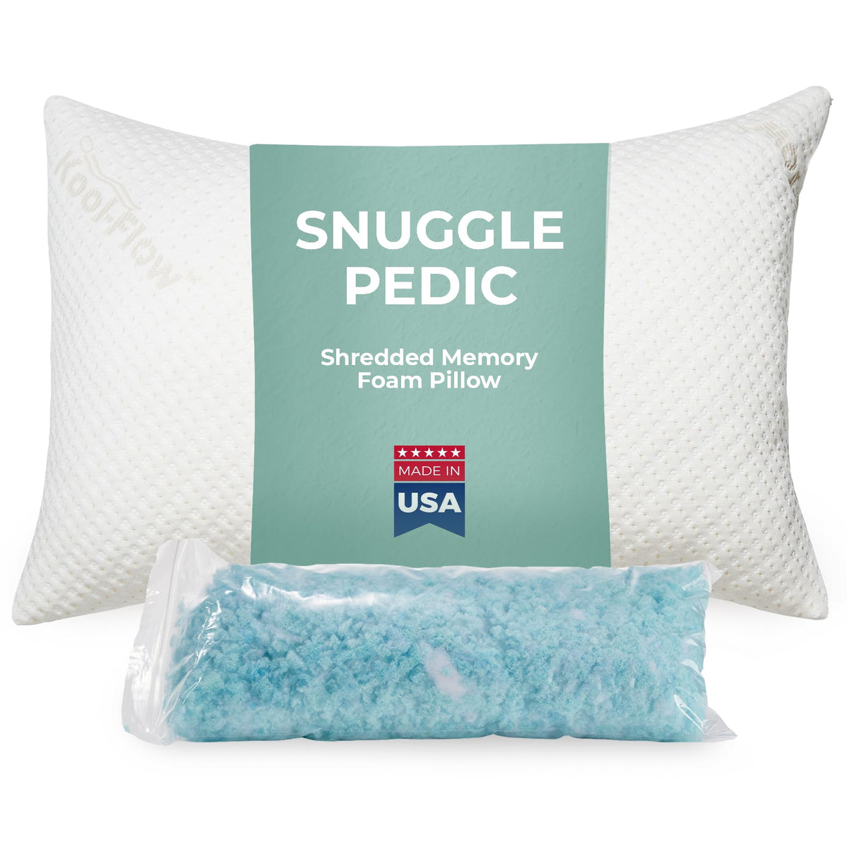 Snuggle-Pedic face avant de l'oreiller king avec housse respirante pour confort
