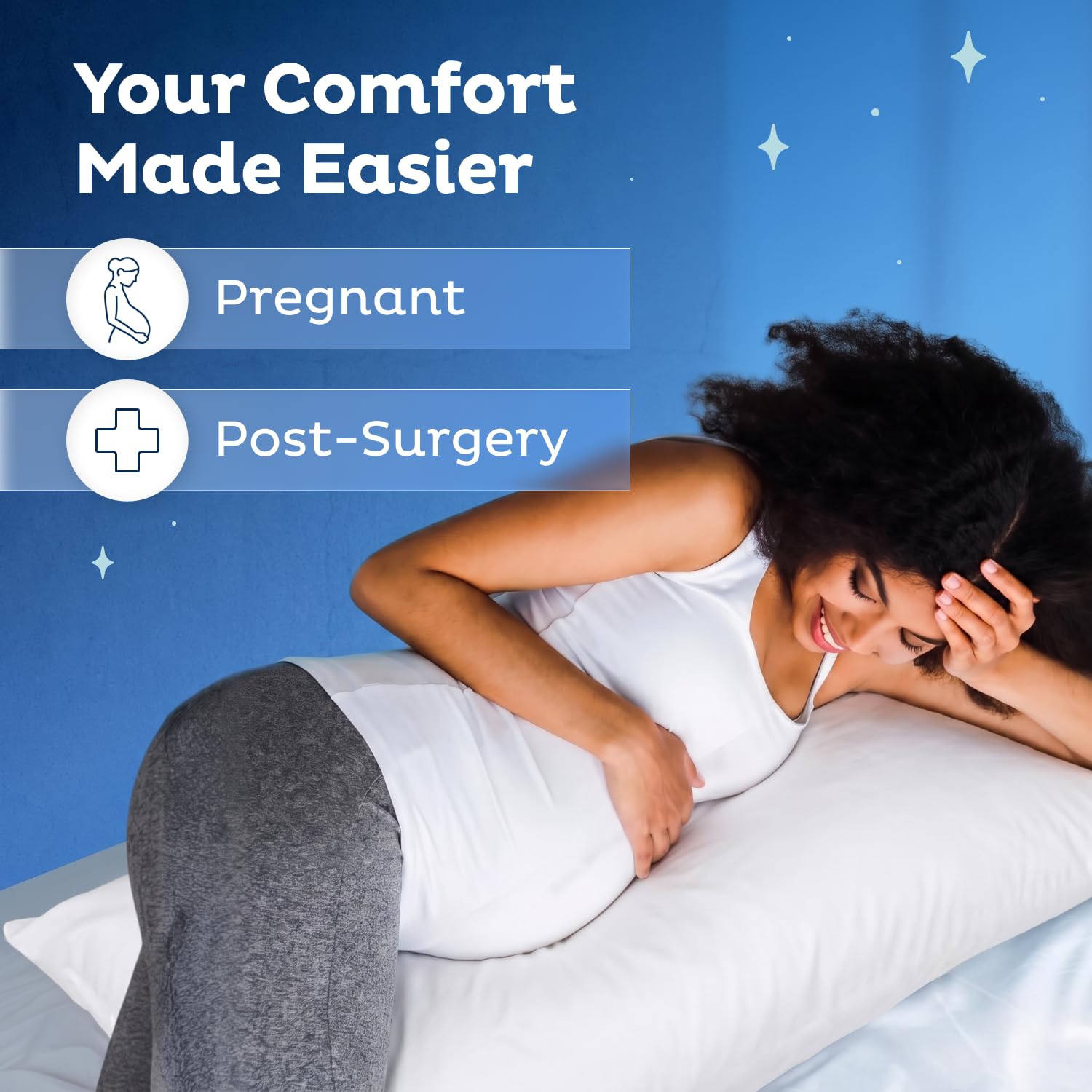 Snuggle-Pedic focus sur support genoux et hanches pour réduction des points de pression