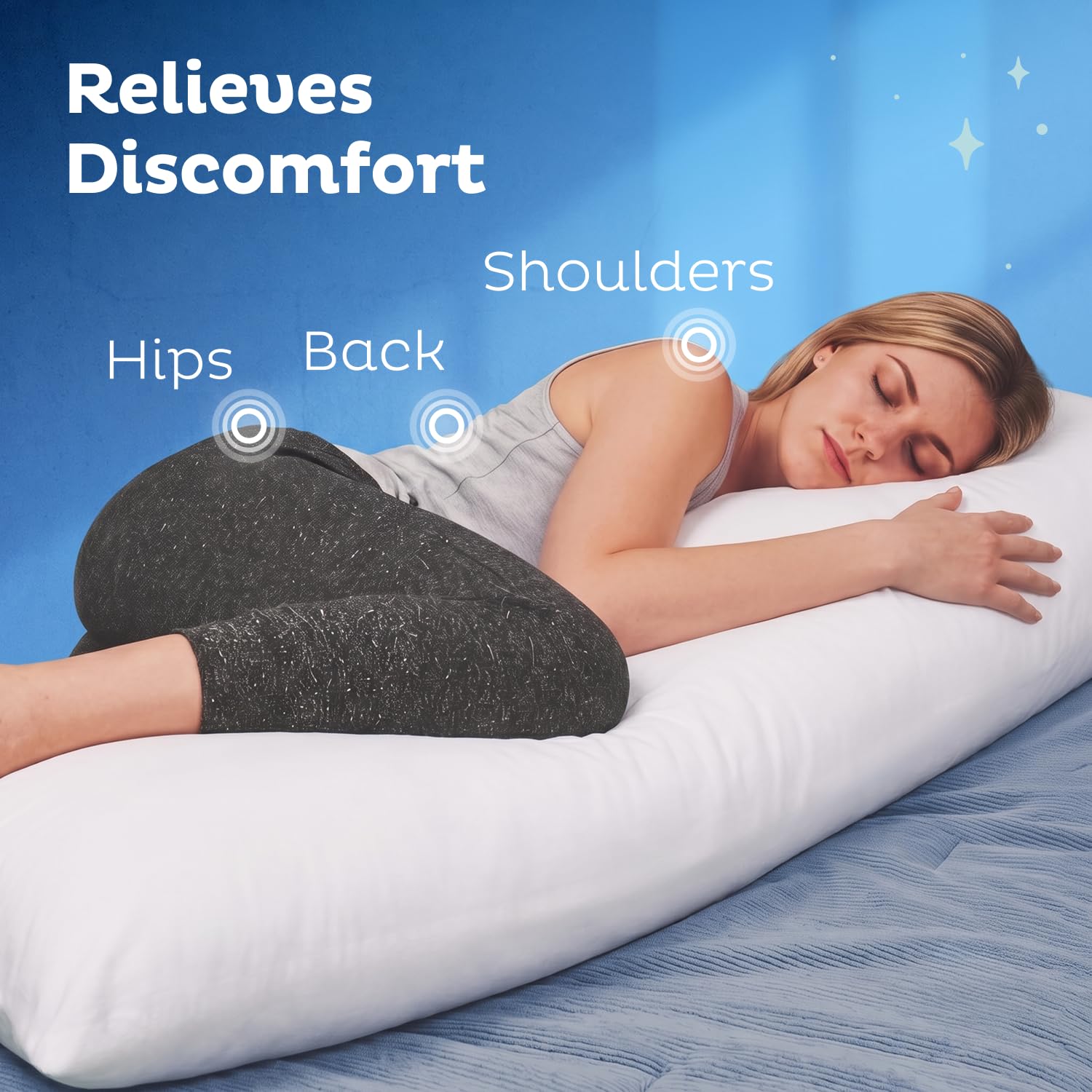 Snuggle-Pedic gros plan sur la mousse effilochée montrant l'adaptabilité et le soutien