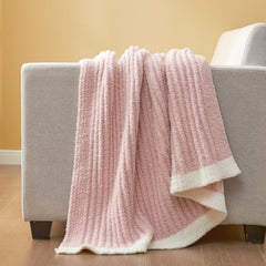 Snuggle Sac gros plan du tricot côtelé révélant douceur