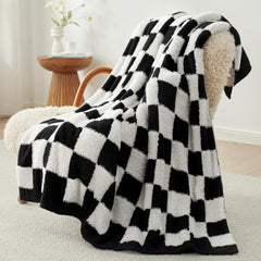 Snuggle Sac plaid face avant noir carrelage, look élégant et chaleureux