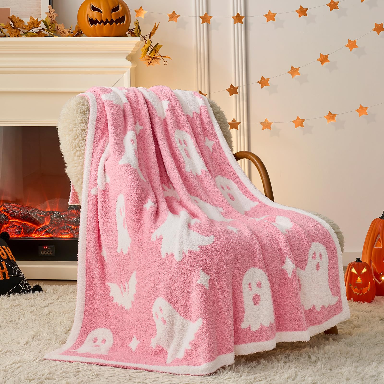 Snuggle Sac plaid face avant avec fantômes et chauve-souris, ajoute confort décoratif