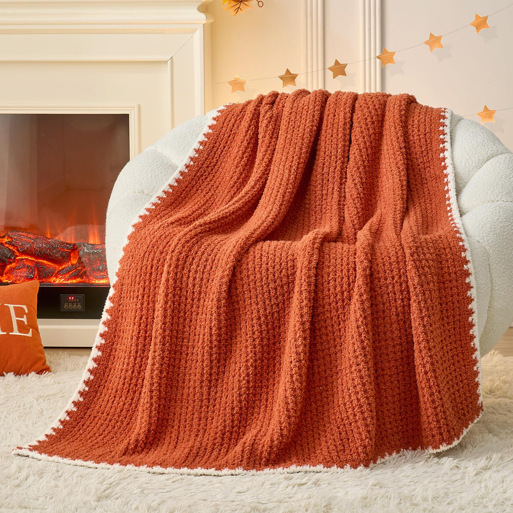 Snuggle Sac plaid orange face avant montrant couleur vive et confort