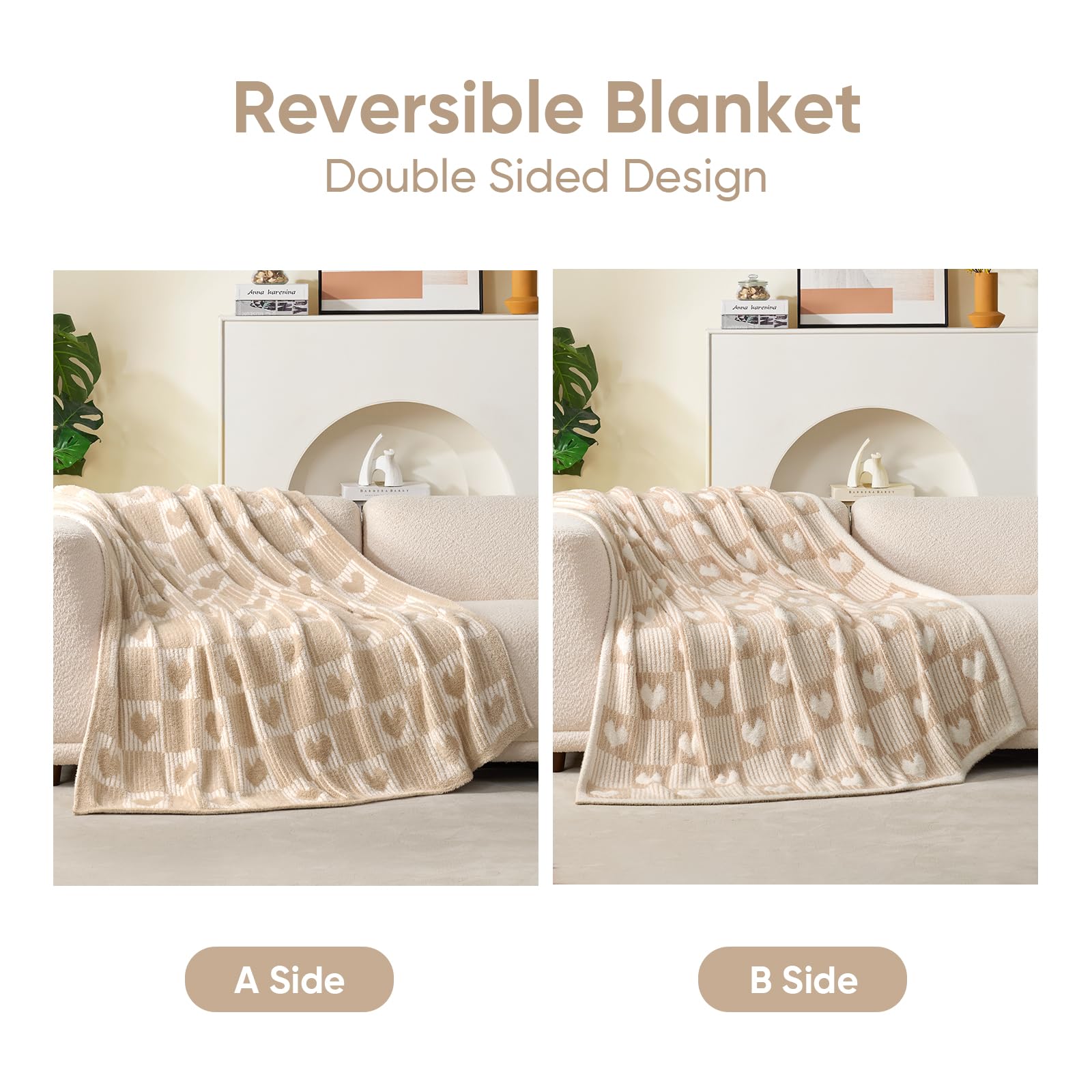 Snuggle Sac plaid posé sur canapé créant ambiance cosy