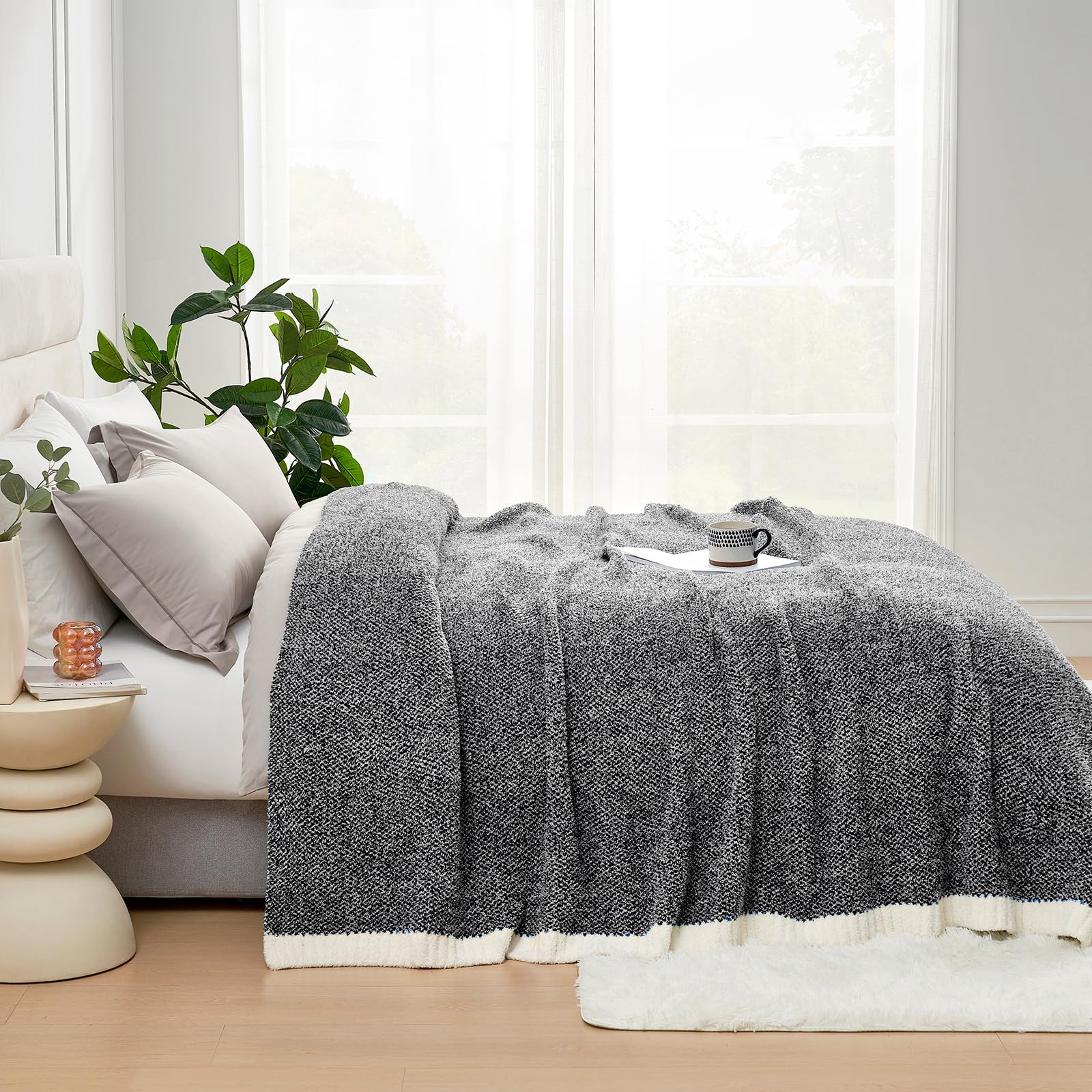 Snuggle Sac côté réversible montrant teinte heather et élégance