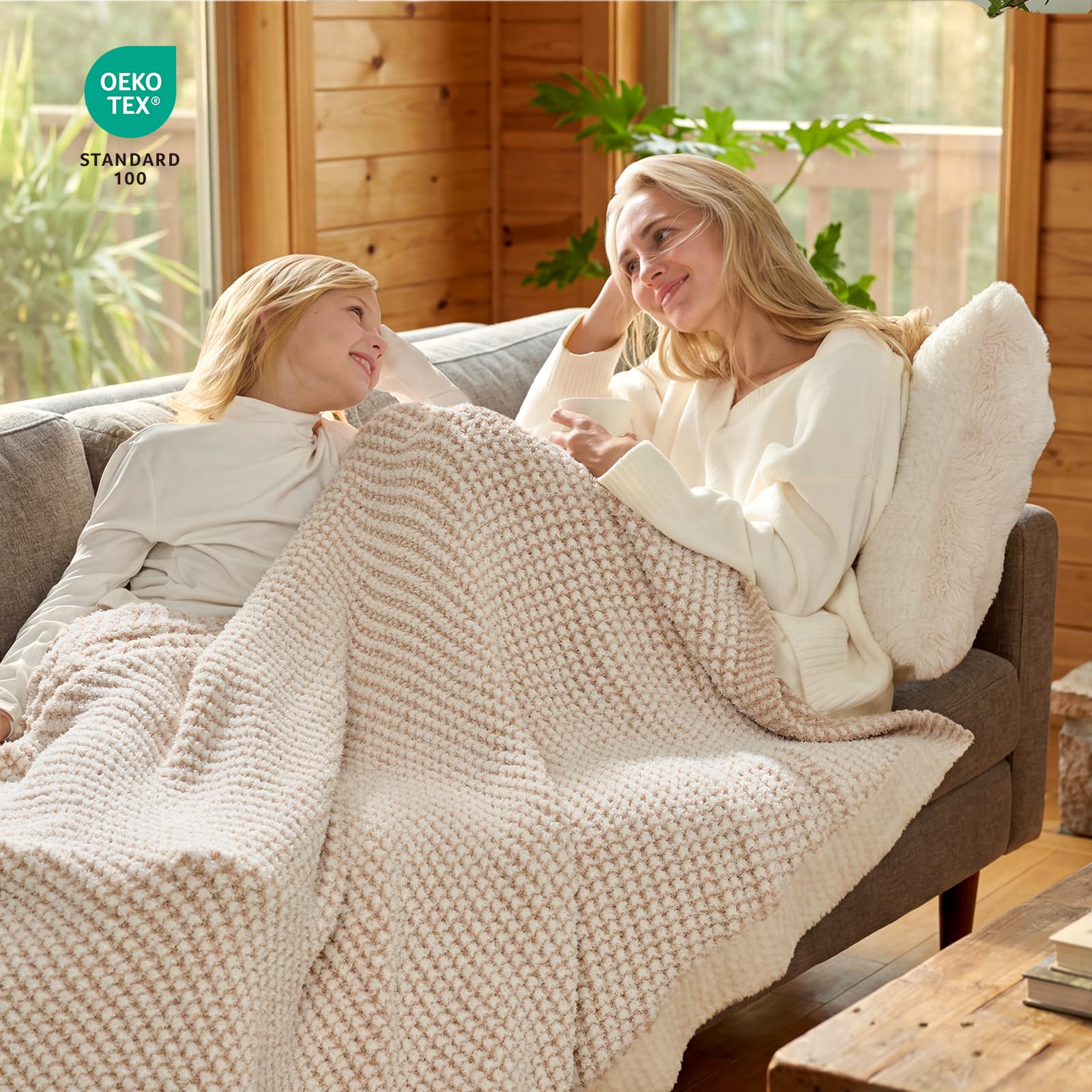 Snuggle Sac gros plan texture gaufrée montrant douceur et relief