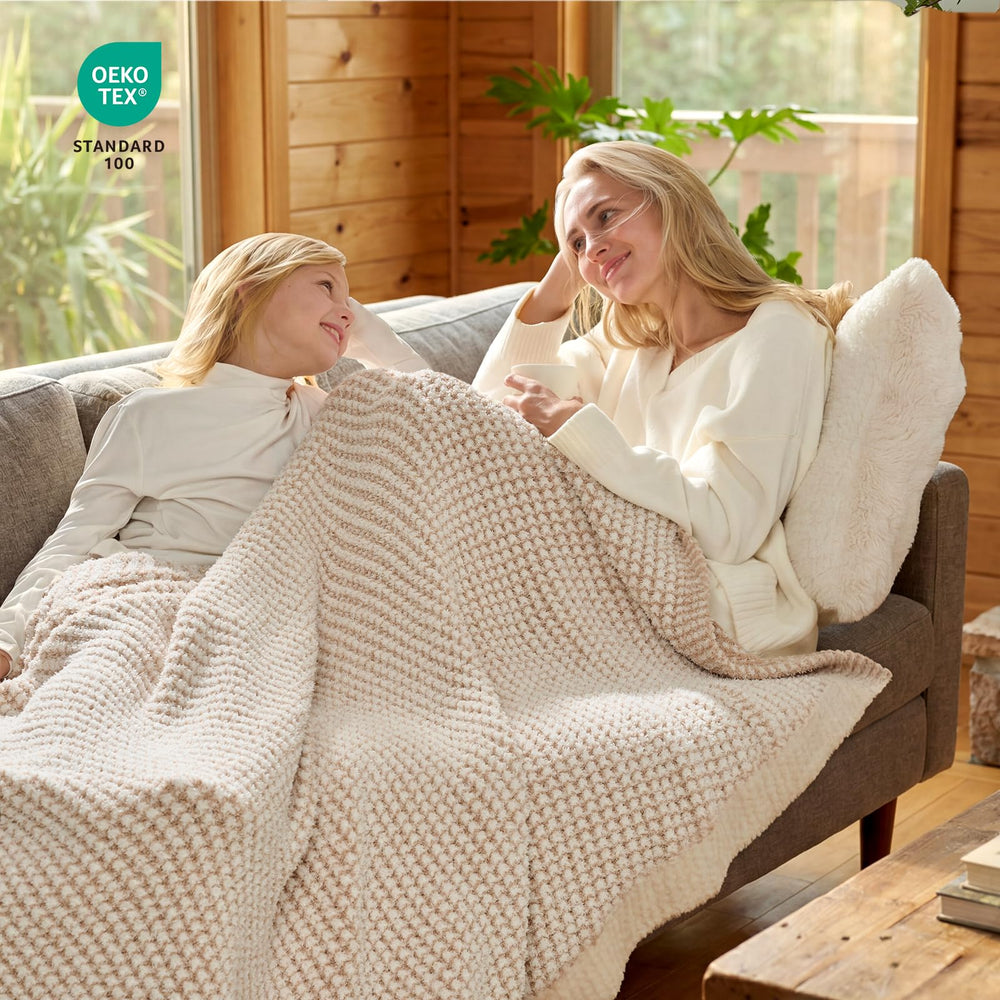 Snuggle Sac gros plan texture gaufrée montrant douceur et relief