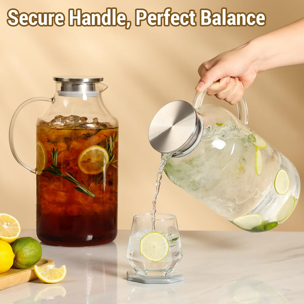 Snuvid carafe dans réfrigérateur montrant profil gain de place pratique