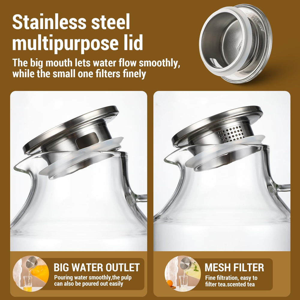 Snuvid carafe tenue à la main montrant poignée ergonomique et légèreté
