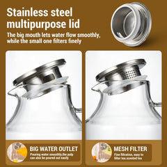 Snuvid carafe tenue à la main montrant poignée ergonomique et légèreté