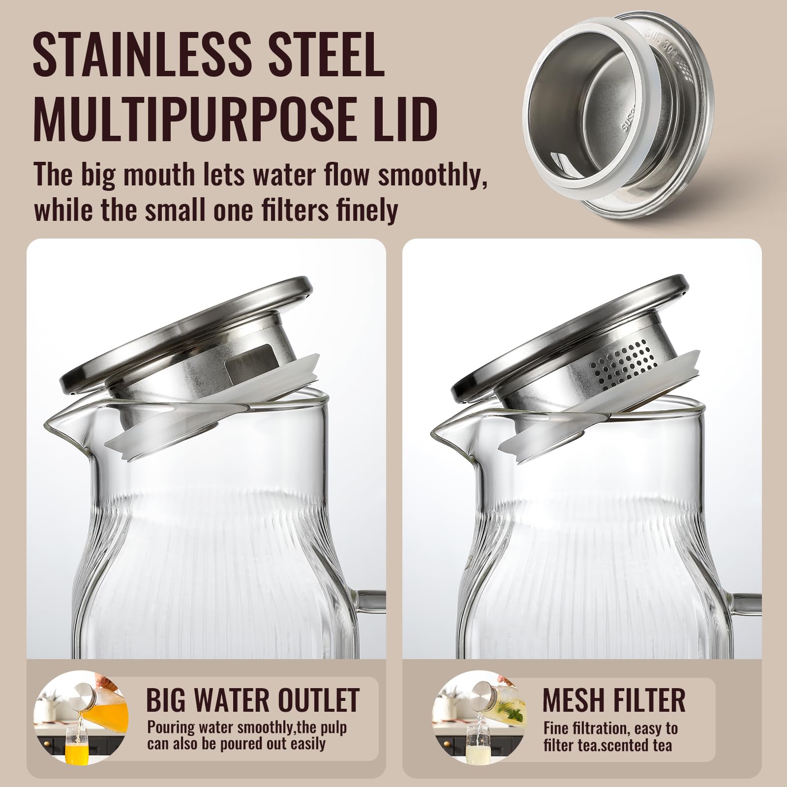 Snuvid pichet versant du thé glacé à table pour un service raffiné lors d'une réception
