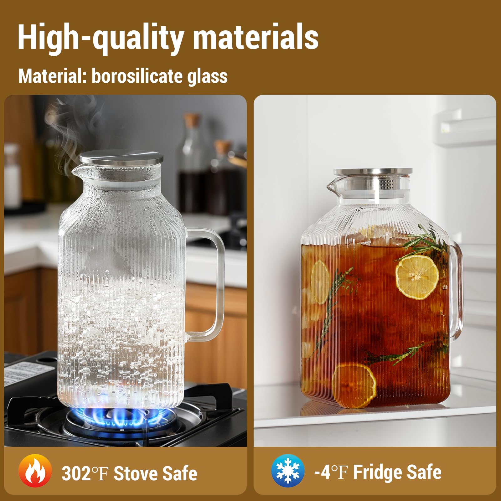Snuvid gros plan verre borosilicate montrant clarté et résistance