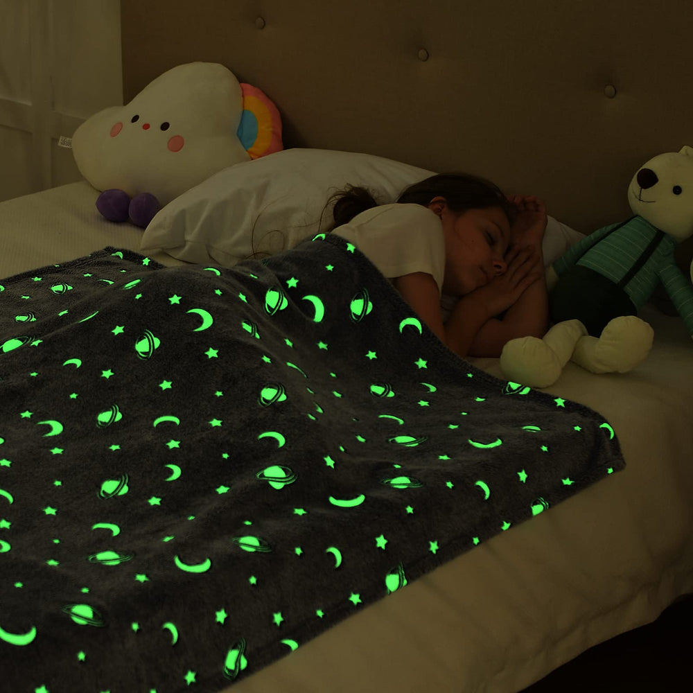 SOCHOW plaid illuminé dans l'obscurité montrant effet phosphorescent