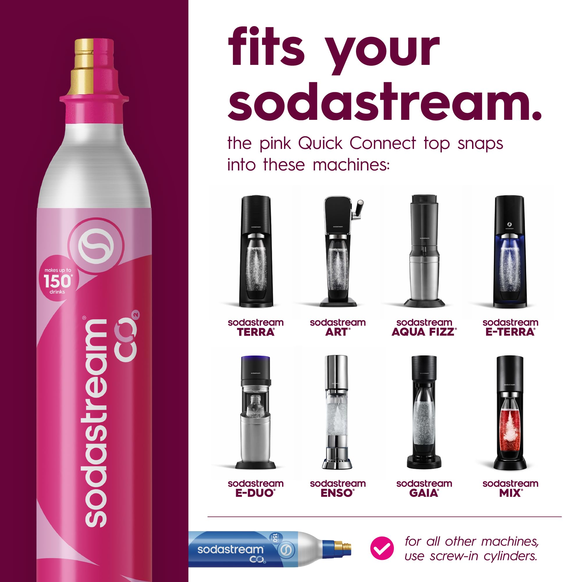SodaStream gros plan sur valve Quick Connect pour installation facile